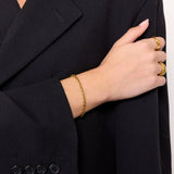 Anchor Facet Bracelet, 18K Gold Plated, 3 mm