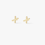 Classic Letter Stud Earrings — Mini 18K Gold Plated