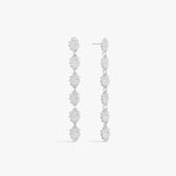 Scoria Dangler Earrings, 925 Silver Plated, Long
