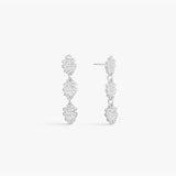 Scoria Dangler Earrings, 925 Silver Plated, Short