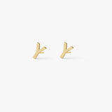 Classic Letter Stud Earrings — Mini 18K Gold Plated