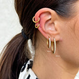 Classic Crystal Creole Hoops 18K Gold Plated 20 mm