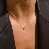 Floating Crystal Necklace 18K Gold Plated