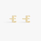Classic Letter Stud Earrings 18K Gold Plated
