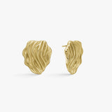 Wind Fold Earrings, 18K Gold Plated
