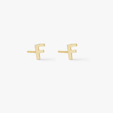 Classic Letter Stud Earrings 18K Gold Plated