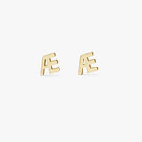 Classic Letter Stud Earrings 18K Gold Plated