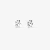 Classic Letter Stud Earrings 925 Silver Mini