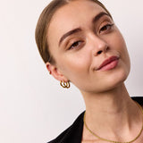 Sun Kiss Creole Hoops 18K Gold Plated 16 mm