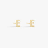 Classic Letter Stud Earrings — Mini 18K Gold Plated