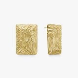 Wind Square Earrings, 18K Gold Plated