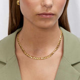 Figaro Choker 18K Gold Plated 5 mm