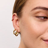 Sun Kiss Creole Hoops 18K Gold Plated 16 mm