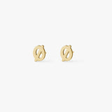 Classic Letter Stud Earrings — Mini 18K Gold Plated