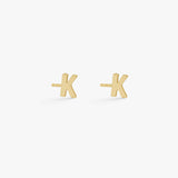 Classic Letter Stud Earrings 18K Gold Plated