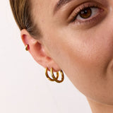 Sun Kiss Creole Hoops 18K Gold Plated 14 mm