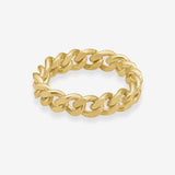 Faceted Curb Ring 18K Gold Plated · 5 mm