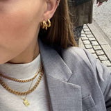 Melted Square Necklace 18K Gold Plated