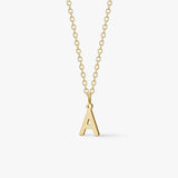Classic Letter Necklace 18K Gold Plated