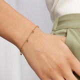 Hammered Drop Bracelet 18K Gold Plated