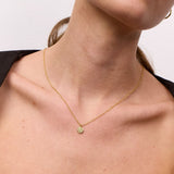Hammered Necklace 18K Gold Plated Round Mini