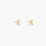 Classic Letter Stud Earrings — Mini 18K Gold Plated