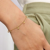 Hammered Drop Bracelet 18K Gold Plated