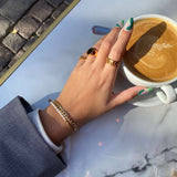 Figaro Ring, 18K Gold Plated, 3 mm