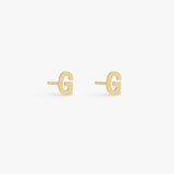 Classic Letter Stud Earrings 18K Gold Plated