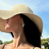 Wind Draped Earrings, 925 Silver