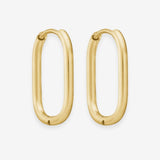 Oval Hoops 18K Gold Plated 20 mm Small