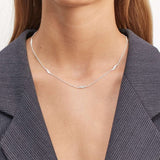 Melted Scoria Charm Necklace, 925 Silver