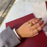 Figaro Ring, 18K Gold Plated, 3 mm