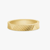 Sun Kiss Band Ring, 18K Gold Plated, 4 mm