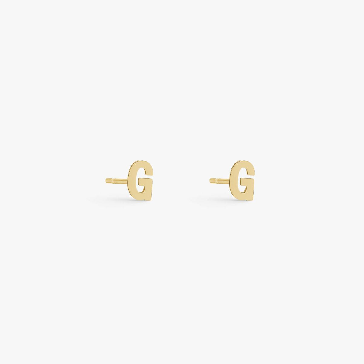 Classic Letter Stud Earrings — Mini 18K Gold Plated