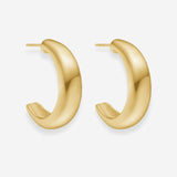 Classic Dome Hoop Earrings 18K Gold Plated · 20 mm