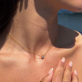 Floating Crystal Jewelry Set 18K Gold Plated