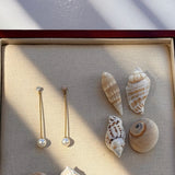 Crystal Pearl Drop Earrings, 18K Gold Plated