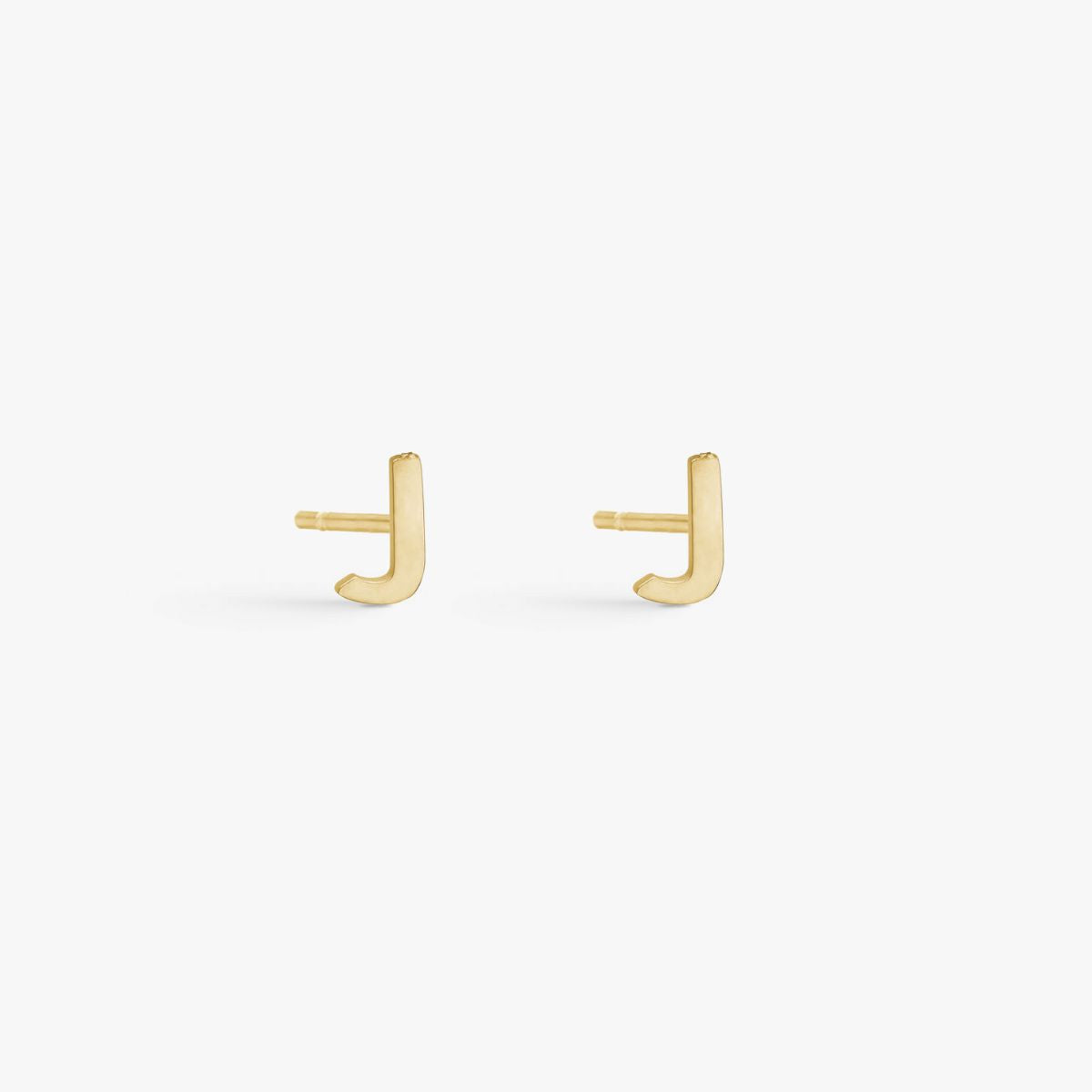 Classic Letter Stud Earrings 18K Gold Plated