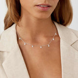 Hammered Drop Necklace 925 Silver