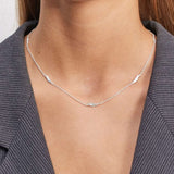 Melted Scoria Charm Necklace, 925 Silver