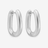 Oval Hoops, 925 Silver, 20 mm - Large