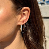 Classic Crystal Creole Hoops 18K Gold Plated 16 mm