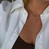 Classic Letter Necklace 18K Gold Plated