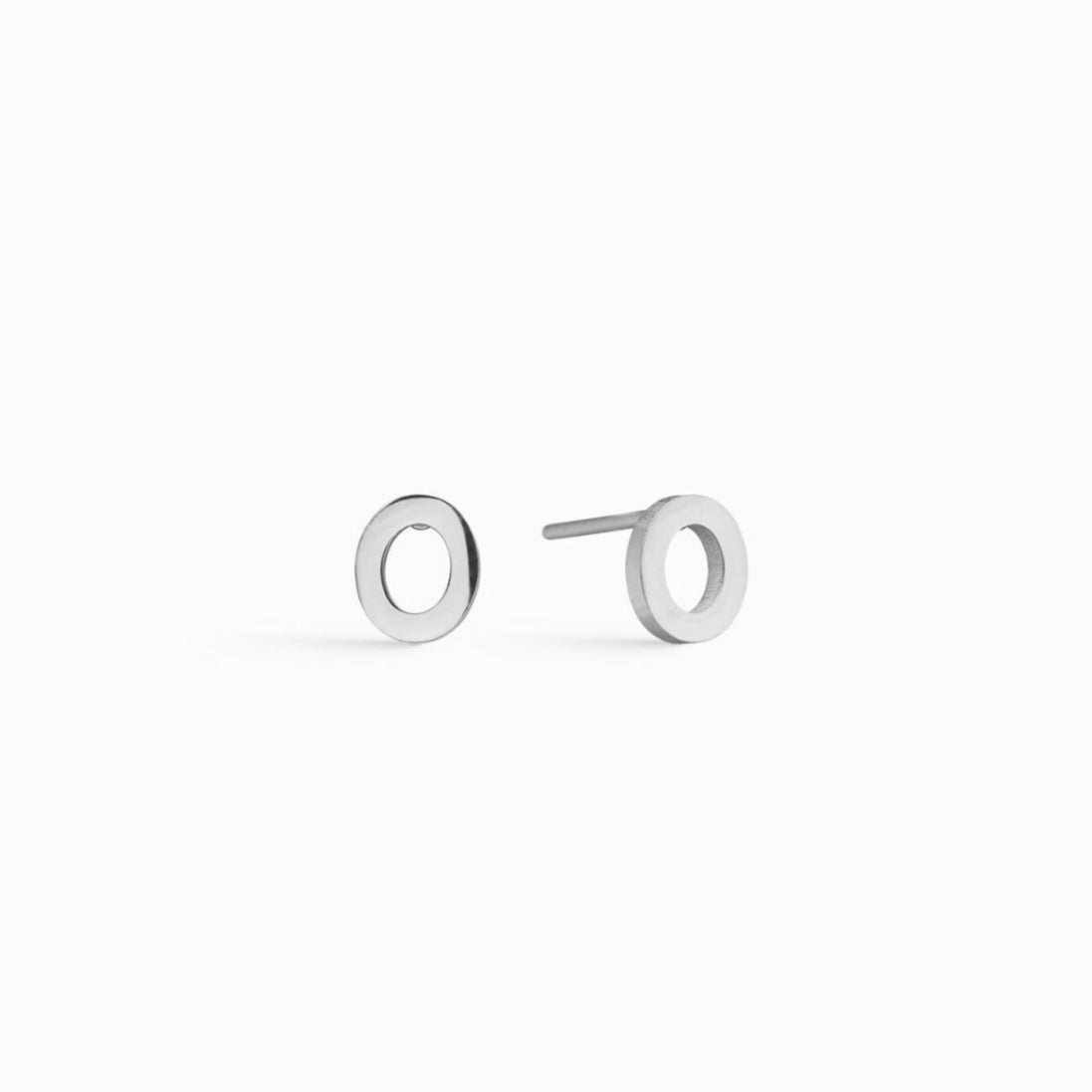 Classic Letter Stud Earrings, 925 Silver