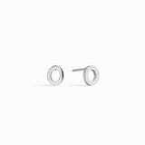 Classic Letter Stud Earrings, 925 Silver