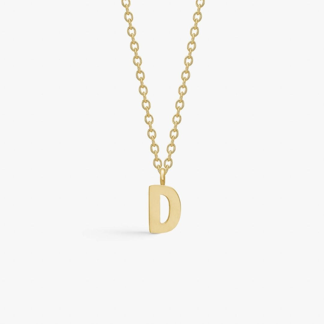 Classic Letter Necklace 18K Gold Plated