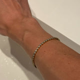 Tennis Crystal Bracelet, 18K Gold Plated, 3 mm