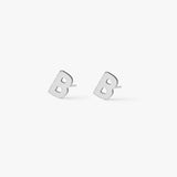 Classic Letter Stud Earrings, 925 Silver