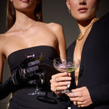 Floating Crystal Necklace, 925 Silver